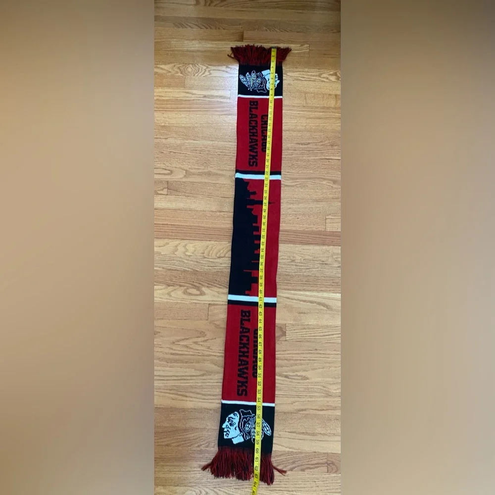 Chicago Blackhawks Scarf Adult One Size Red Black White Unbranded Hockey NHL